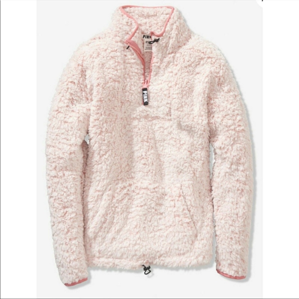 Victoria Secret PINK Sherpa quarter zip pullover